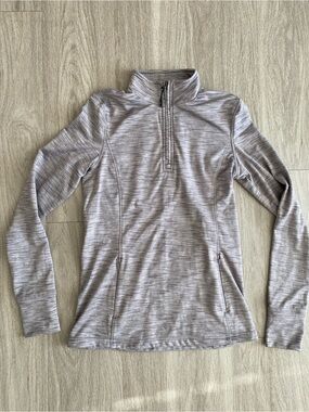 Kyodan Women’s Small Heather Gray Athletic Quarter Zip Pullover Fleece